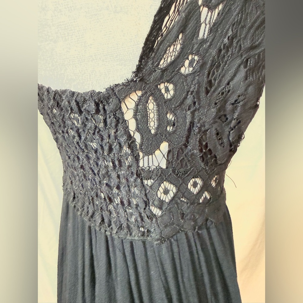 Free People Adella Maxi Slipdress With Sheer Lace Bodice And A Ruffled Skirt - Picture 8 of 13